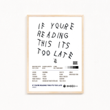 If you are reading this it's too late by Drake Music Album Poster