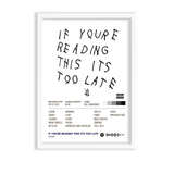 If you are reading this it's too late by Drake Music Album Poster