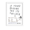 If you are reading this it's too late by Drake Music Album Poster
