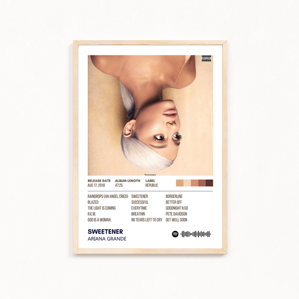 Sweetener by Ariana Grande Music Album Poster