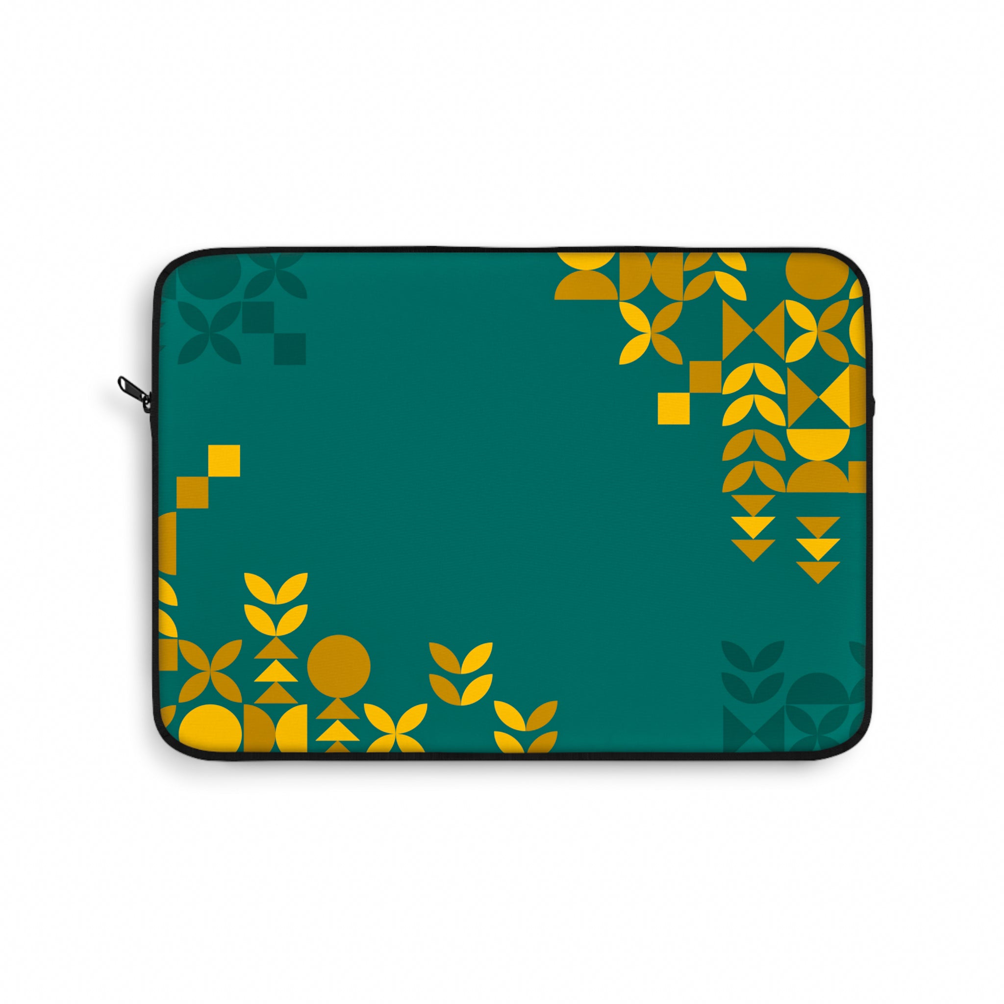 Geometric Pattern Green Laptop Sleeve (Macbook, HP, Lenovo, Asus, Others)