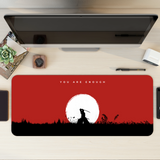 Quiet Warrior Red Desk Mat | Desk Pad | Mouse Pad
