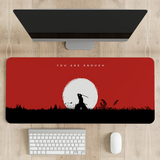 Quiet Warrior Red Desk Mat | Desk Pad | Mouse Pad