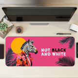 Not Black and White Red Desk Mat | Desk Pad | Mouse Pad