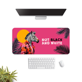Not Black and White Red Desk Mat | Desk Pad | Mouse Pad