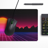 Grid Runner Synthwave Desk Mat | Desk Pad | Mouse Pad