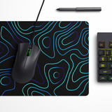 Topo Blue Topography Desk Mat | Desk Pad | Mouse Pad