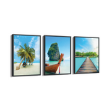 Set of 3 Beach Wall Art