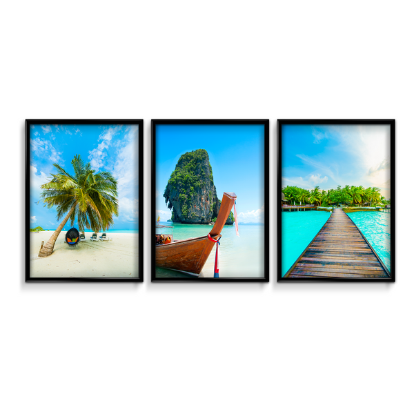 Set of 3 Beach Wall Art