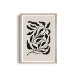 Feuilles on Beige Simplicity Wall Art