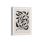 Feuilles on Beige Simplicity Wall Art