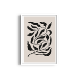 Feuilles on Beige Simplicity Wall Art