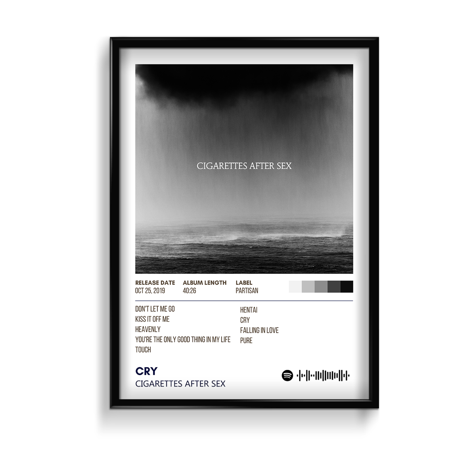cry cigarettes after sex album cover Cry by Cigarettes After Sex Music Album Poster – The Mortal Soul