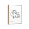 Vintage Car Modern Line Wall Art