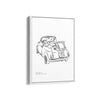 Vintage Car Modern Line Wall Art