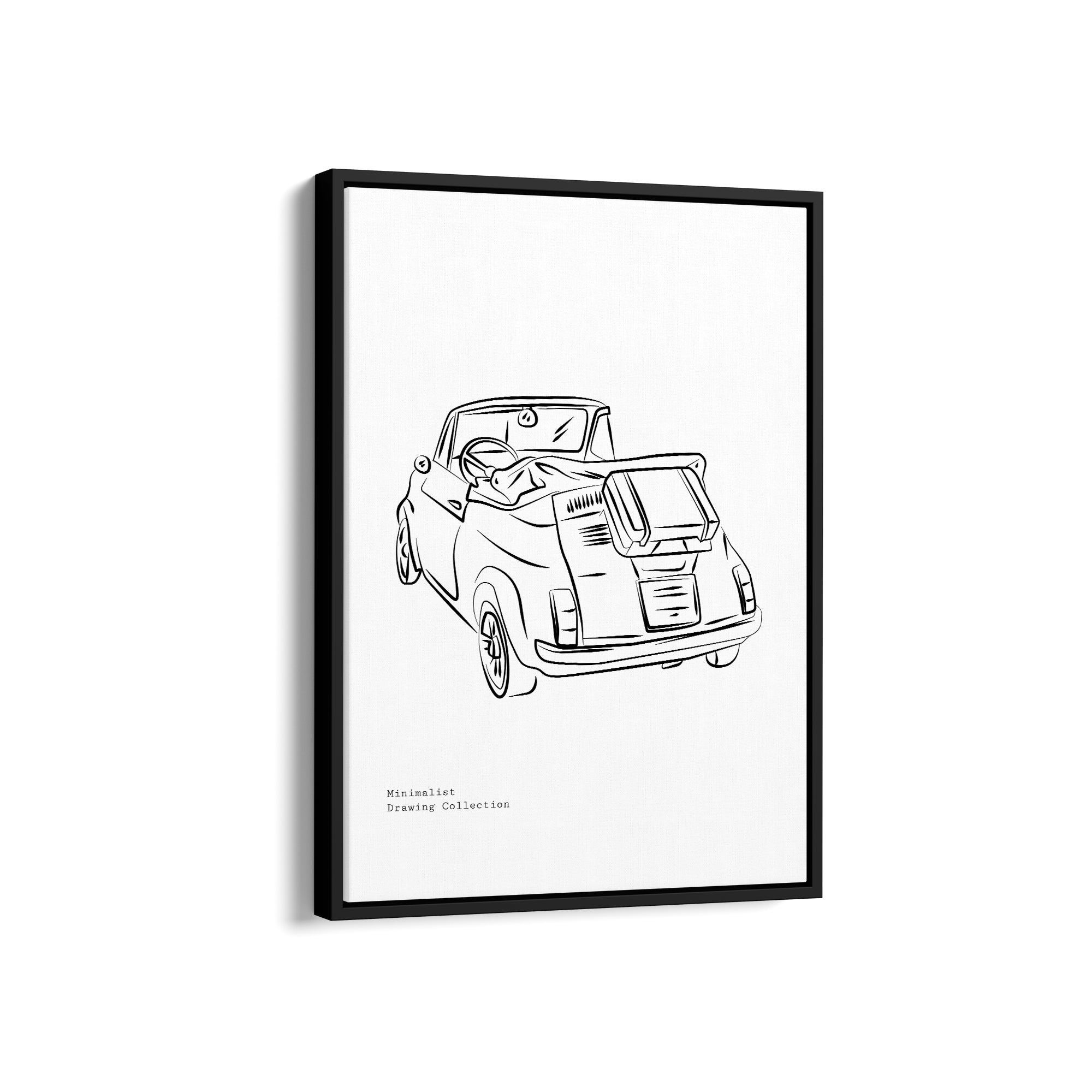 Vintage Car Modern Line Wall Art