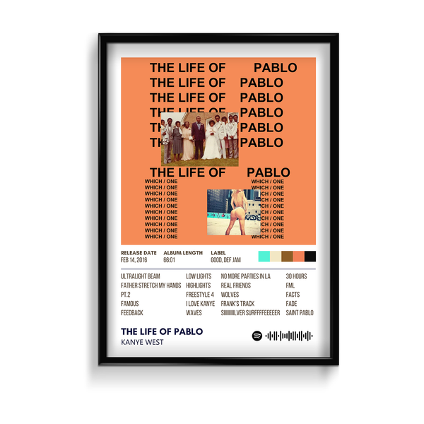 The Life of Pablo by Kanye West Music Album Poster