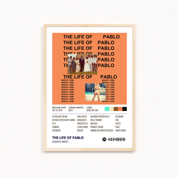 The Life of Pablo by Kanye West Music Album Poster