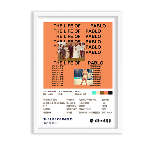 The Life of Pablo by Kanye West Music Album Poster