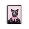 Elegance in the Wild (Leopard with a bow) Wall Art