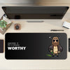 Still Worthy Dark Desk Mat | Desk Pad | Mouse Pad