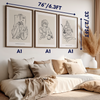 Set of 3 Line Wall Art