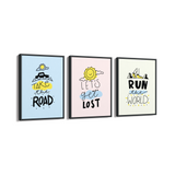Set of 3 Travel Quotes Wall Art