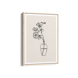 Beige Floral Line Dancing Wall Art