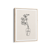 Beige Floral Line Dancing Wall Art