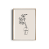 Beige Floral Line Dancing Wall Art