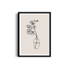 Beige Floral Line Dancing Wall Art