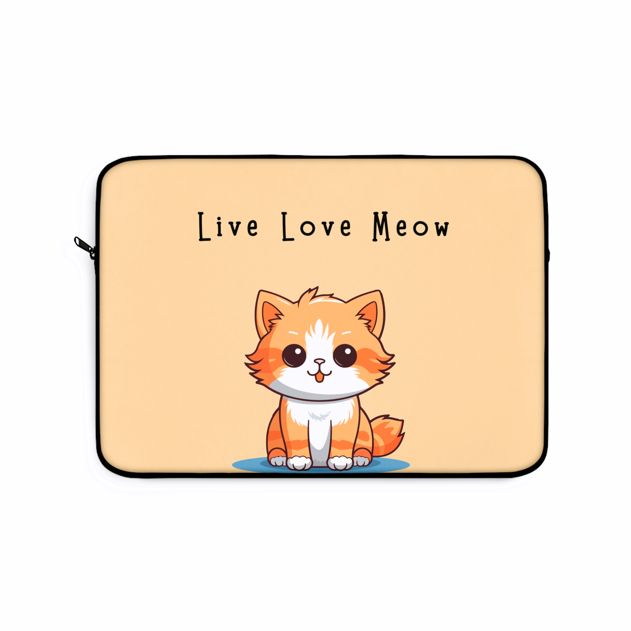 Live love meow Cat design Laptop Sleeve (Macbook, HP, Lenovo, Asus, Others) | Laptop Cover