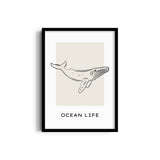 Ocean Life Modern Line Wall Art