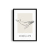 Ocean Life Modern Line Wall Art