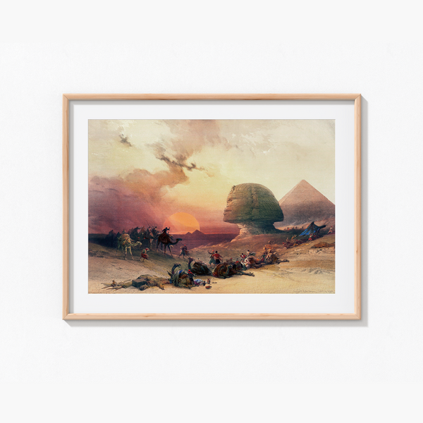 Approach of the simoom Desert of Gizeh illustration by David Roberts (1796–1864)