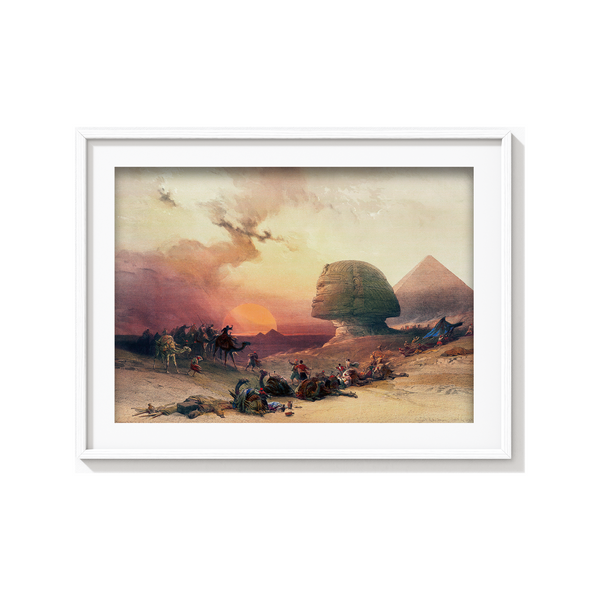 Approach of the simoom Desert of Gizeh illustration by David Roberts (1796–1864)