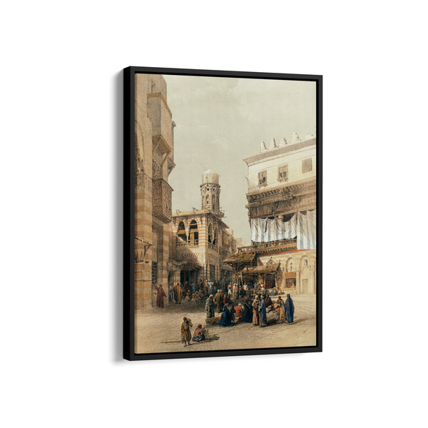 Bazaar of the coppersmiths Cairo illustration by David Roberts (1796–1864) Landscape Art
