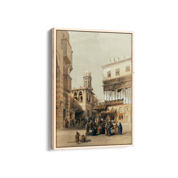 Bazaar of the coppersmiths Cairo illustration by David Roberts (1796–1864) Landscape Art
