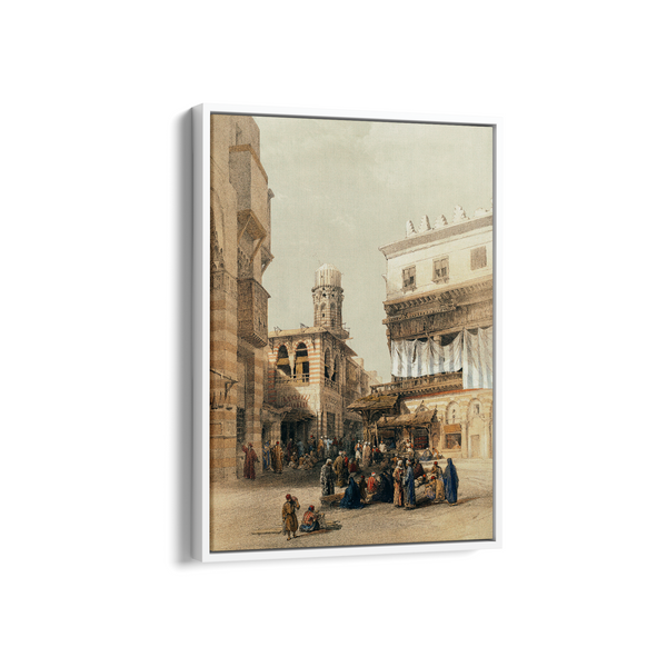 Bazaar of the coppersmiths Cairo illustration by David Roberts (1796–1864) Landscape Art