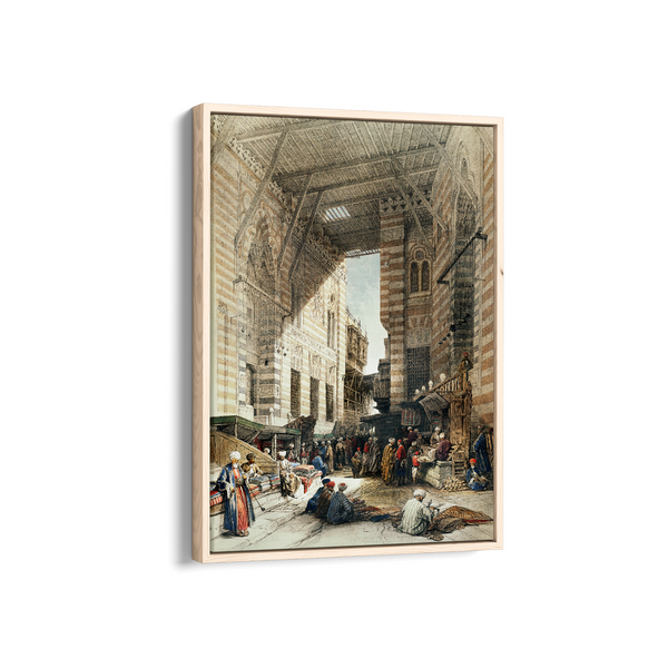 Bazaar of the silk mercers, Cairo illustration by David Roberts (1796–1864) Landscape Art