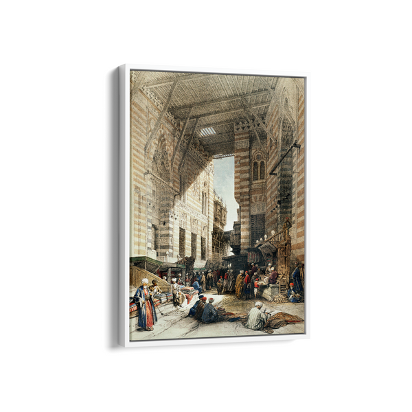 Bazaar of the silk mercers, Cairo illustration by David Roberts (1796–1864) Landscape Art