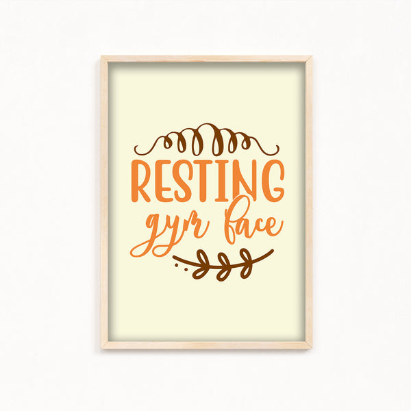 Resting Gym Face Gym Poster