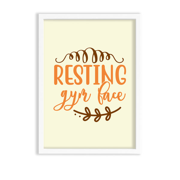 Resting Gym Face Gym Poster