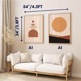 Set of 2 Mid-century Abstract Modern Wall Art