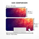 Red - Yellow Abstract Pattern Desk Mat | Desk Pad | Mouse Pad