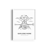 Kayaking Modern Line Wall Art