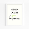 Never doubt your dopeness Quote Wall Art