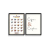 Coffee Guide & Caffeine and confidence Set of 2 coffee Posters