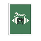 Resting gym face Gym Poster