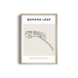 Banana Leaf Modern Line Wall Art